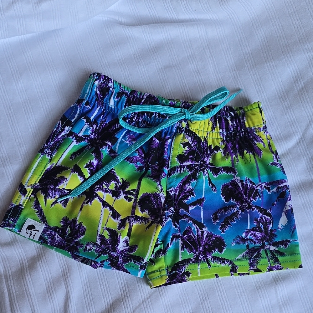 Tropical Palm Kids Swim Trunks